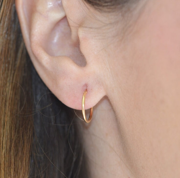 Aretes de oro 14k