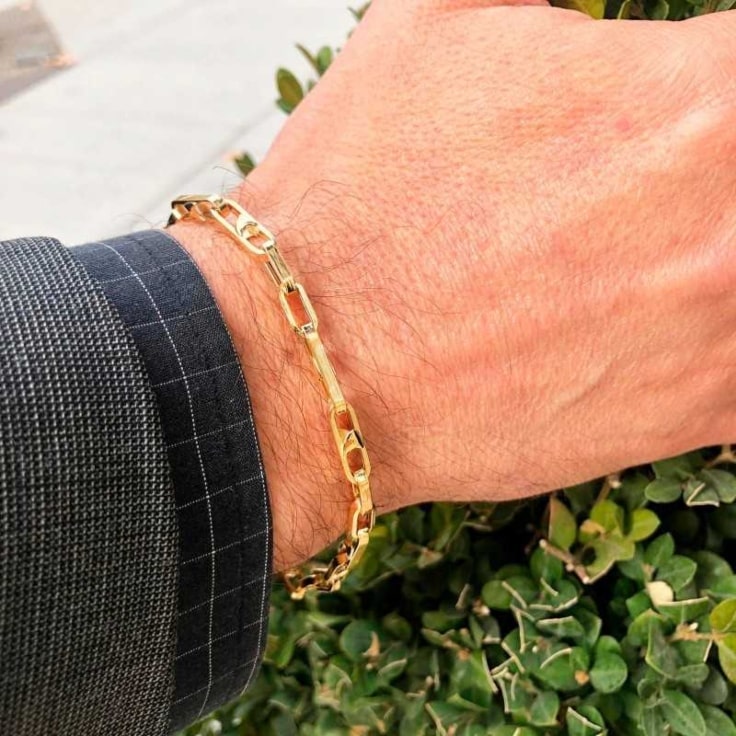 Pulseras de oro 14k para hombre