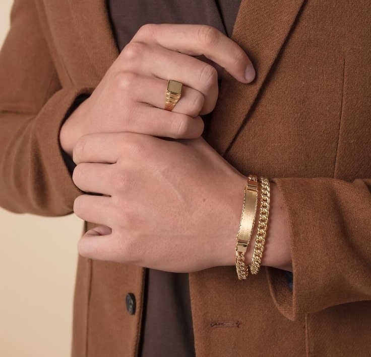 Joyería de oro para hombre