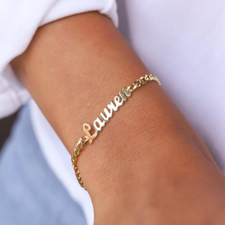 Pulseras de oro personalizadas