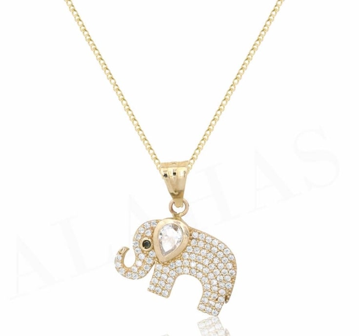 Dije de oro 14k de elefante