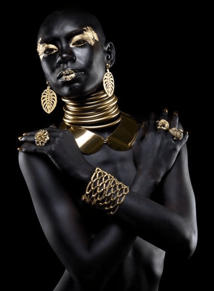 Joyas de oro identidad afroamericana 